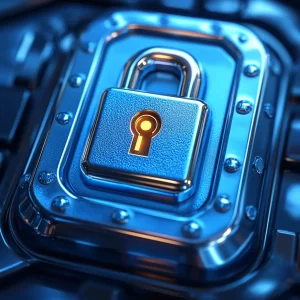 Candado metálico de protección de patrimonio empresarial