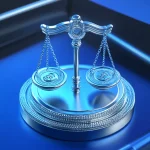 Ícono de integridad con una balanza equilibrada