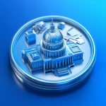 Ícono de mejoramiento e innovación con edificio en construcción